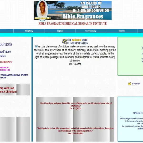 BIBLE FRAGRANCES BIBLICAL RESEARCH INSTITUTE